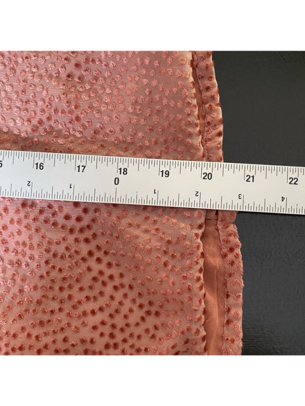 Lulus Top M Positive Influences Pink Dotted Long Sleeve Button Up Flocked Sheer - Picture 16 of 16
